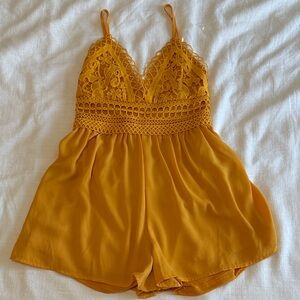 NWOT Fashion Nova Yellow Romper